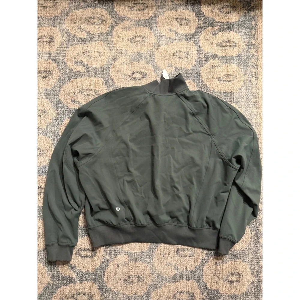 Lululemon Wunder Train Track Jacket Dark Forest Size 12 Excellent Condition